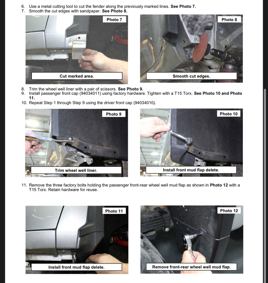 Mud Flap Delete Fit For Chevy Silverado 2500/3500 2020-2025,Mud Guards