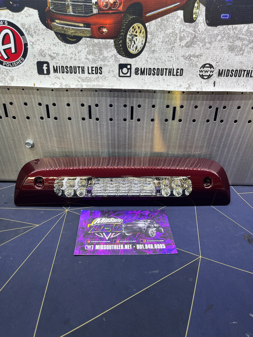 1994-1999 GMC Sierra Chevy Silverado Pickup Red LED 3rd Brake Light Cargo Lamp E - Foto 10