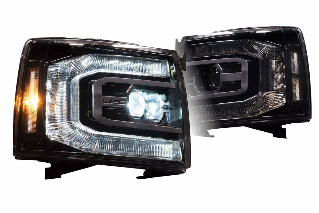 2007-2013 Chevrolet Silverado XB LED Headlights Colormatched